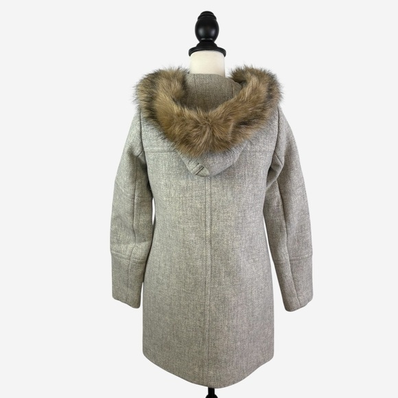 J Crew Chateau Parka Coat Italian Stadium-Cloth Wool Sz 00 Heather Dusk J5488 - Picture 5 of 14